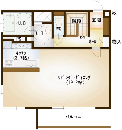 3LDK（メゾネット）