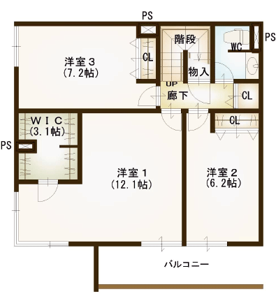 3LDK（メゾネット）